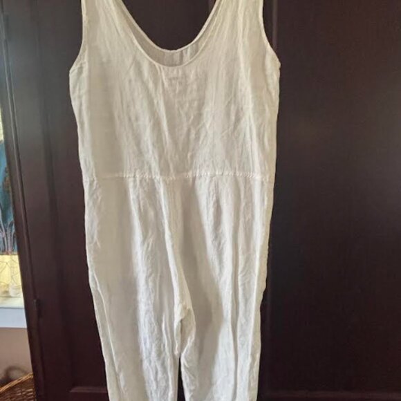 Ozma California White Linen Jumpsuit Size Small S - Picture 3 of 5